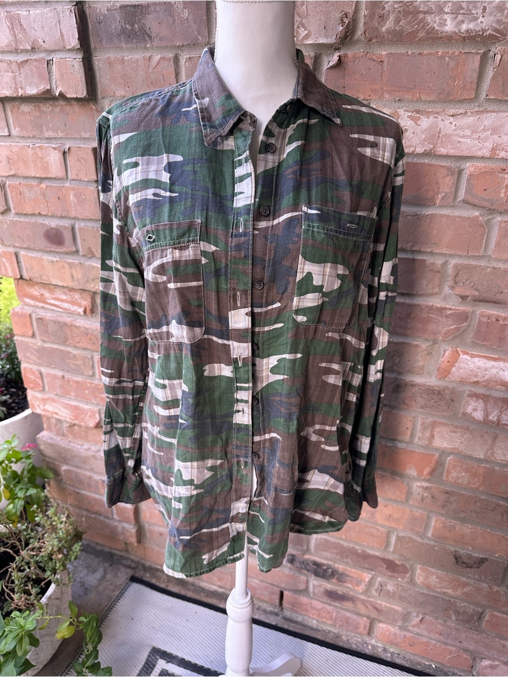 Denim & Supply Ralph Lauren Green and Brown Camo Jean Shorts